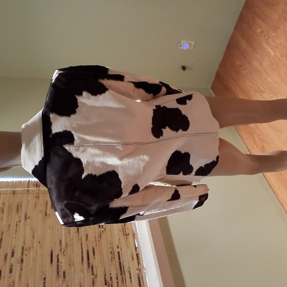 Ralph Lauren Purple Label Black And White Leather Calf Hair Jacket Size 8 - Picture 6 of 9